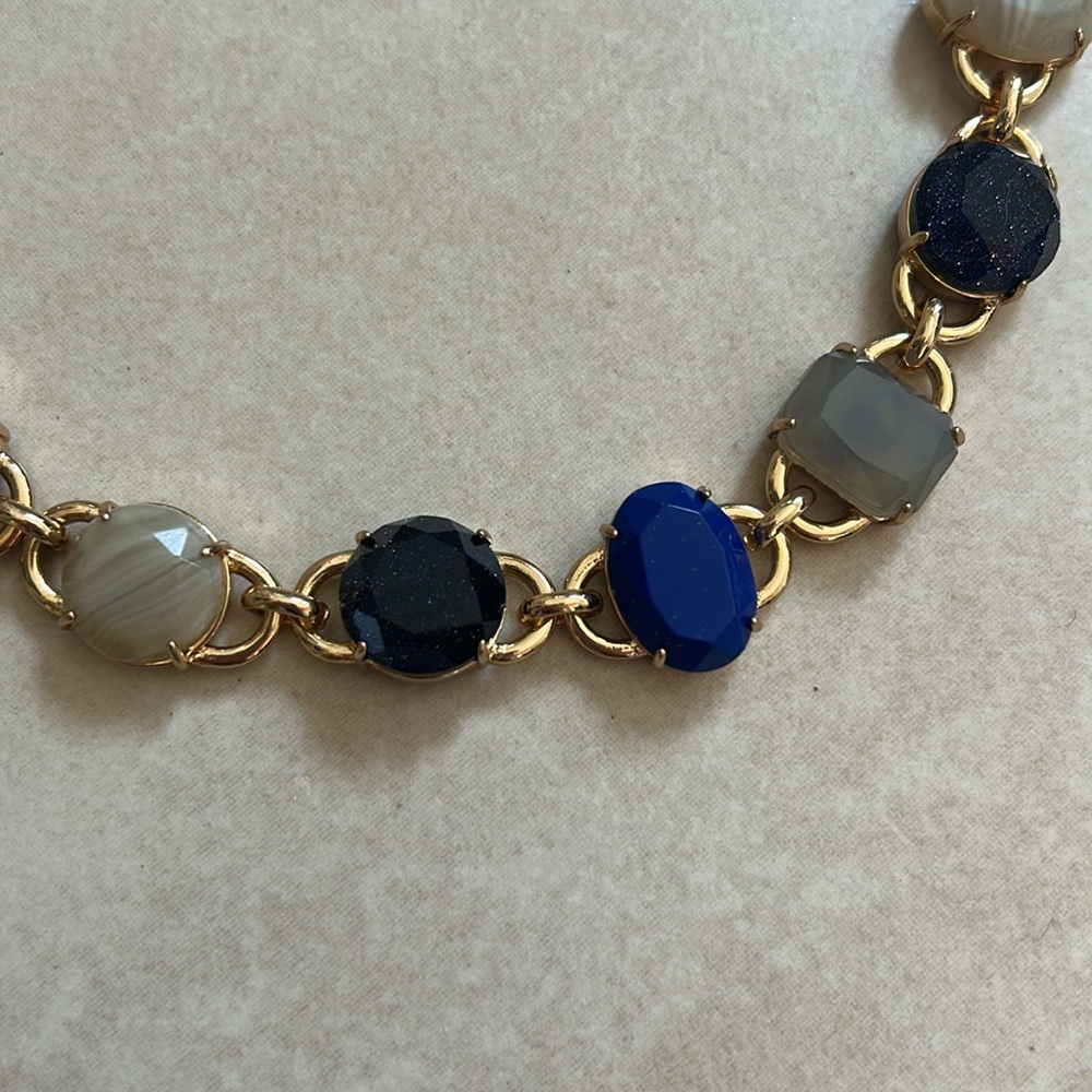 Kate Spade blue gemstone link necklace - Picture 3 of 4
